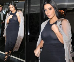 Kim Kardashian上衣透视这就上街了真开放（第16张/共17张）