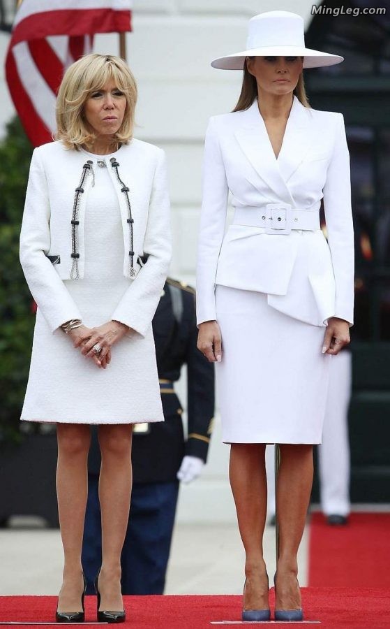 美国总统老婆Melania Trump法国总统老婆Brigitte Macron（第2张/共14张）