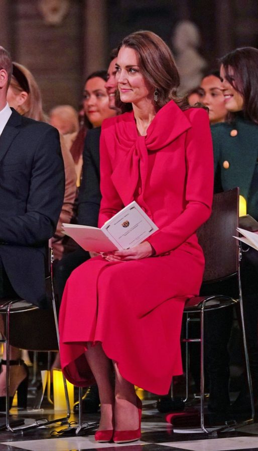 英国王妃Kate Middleton红裙红高根质感肉丝（第5张/共7张）