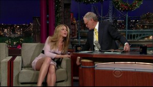 皮特前老婆Jennifer Aniston在深夜秀栏目中频繁交叉换腿（第3张/共25张）