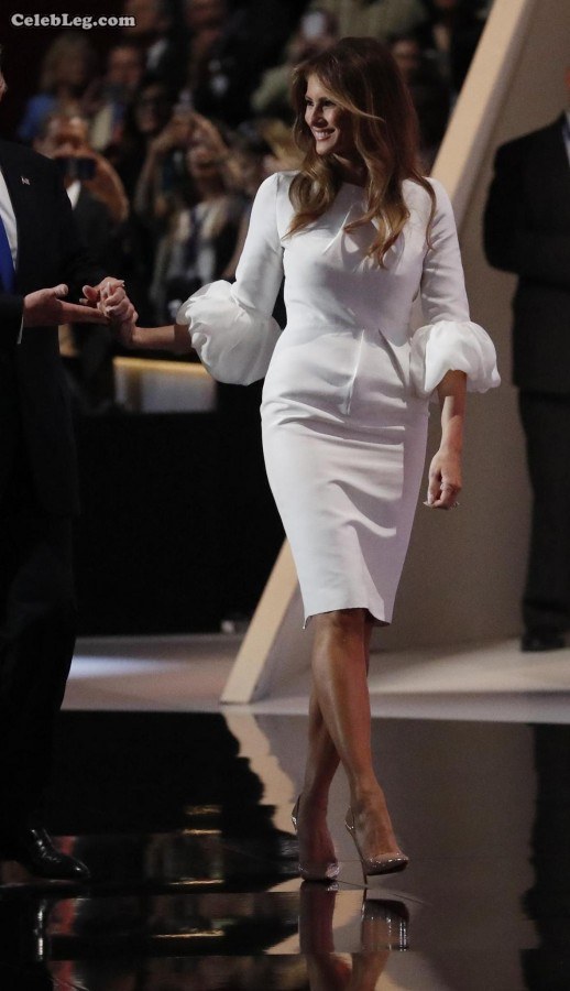 Melania Trump穿细高跟鞋帮助老公竞选总统（第17张/共20张）