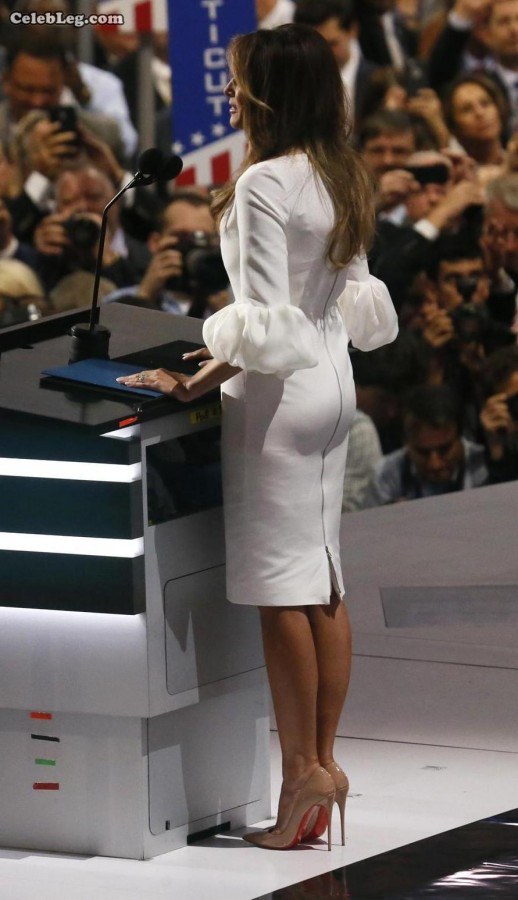 Melania Trump穿细高跟鞋帮助老公竞选总统（第3张/共20张）
