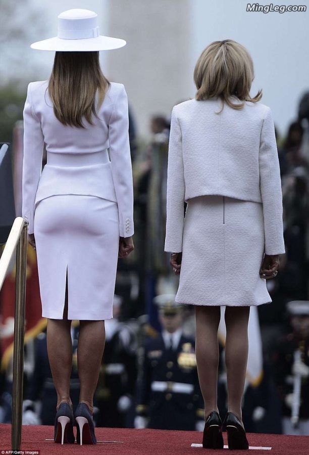 美国总统老婆Melania Trump法国总统老婆Brigitte Macron（第3张/共14张）