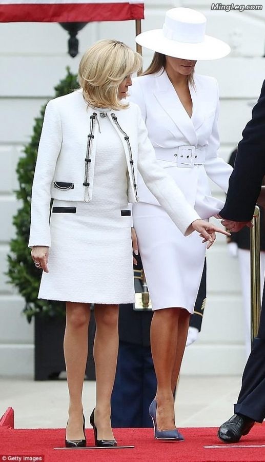 美国总统老婆Melania Trump法国总统老婆Brigitte Macron（第9张/共14张）