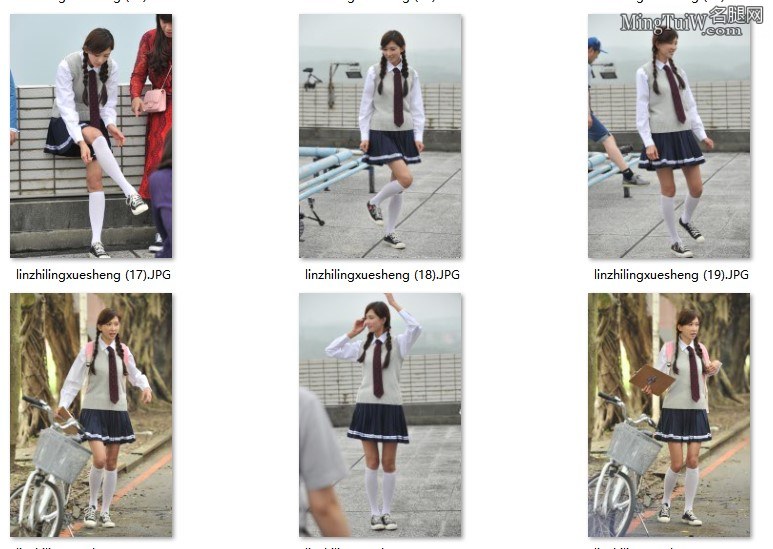 林志玲重返学生时代 身着校服短裙白色短筒袜（第1张/共37张）