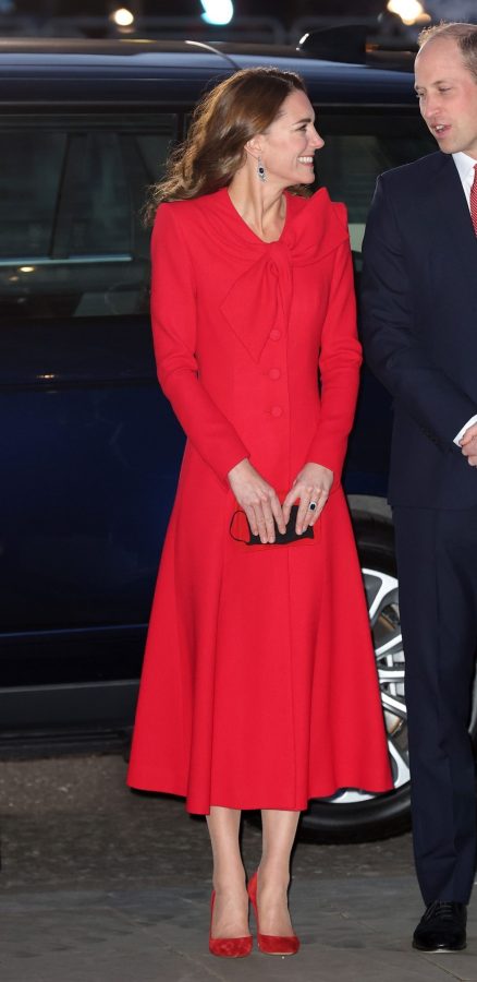 英国王妃Kate Middleton红裙红高根质感肉丝（第2张/共7张）